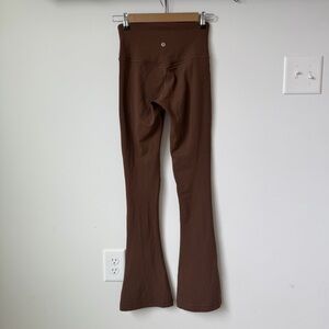 Lululemon brown high-waisted flared leggings